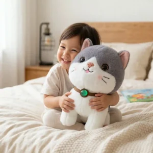 Grey Cat Soft Toy 25cm Cute Plush Stuffed Toy