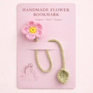 Handmade Crochet Flower Bookmark Gift