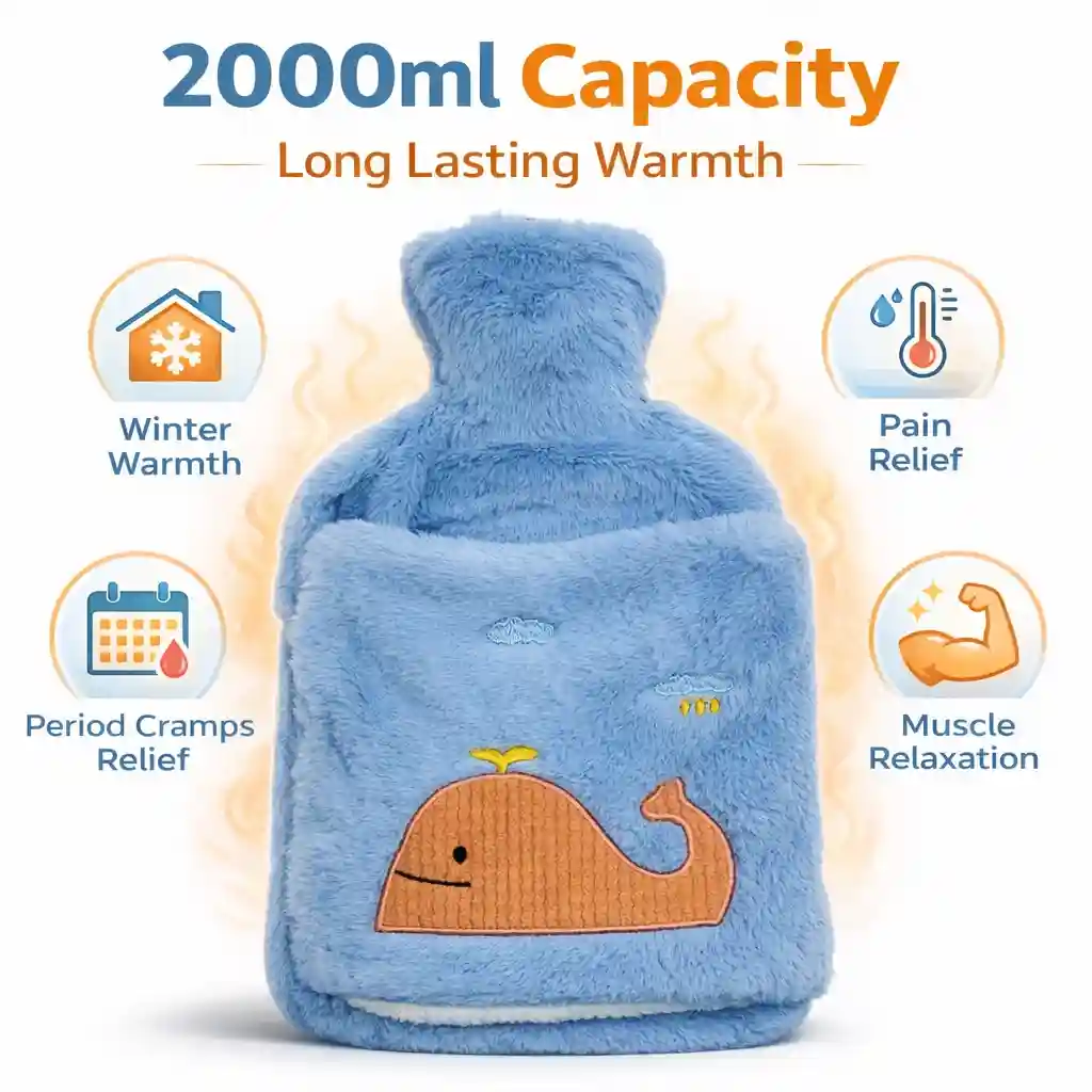 2000ml Hot Water Bag for Period Pain & Cramps