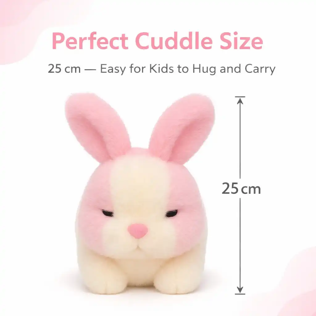 Cute Pink Rabbit Teddy Toy Valentine Gift (25 cm)