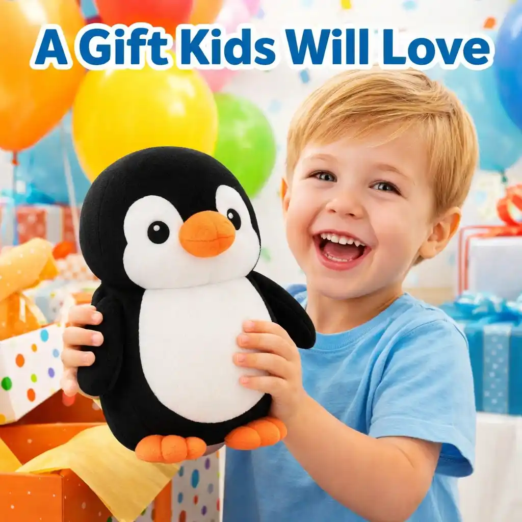 Grey Penguin Soft Toy 30cm
