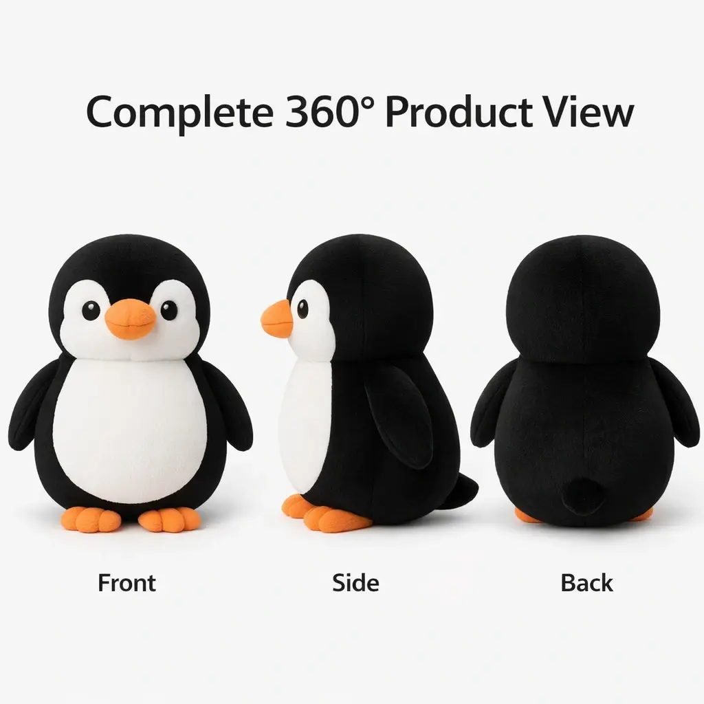 Grey Penguin Soft Toy 30cm