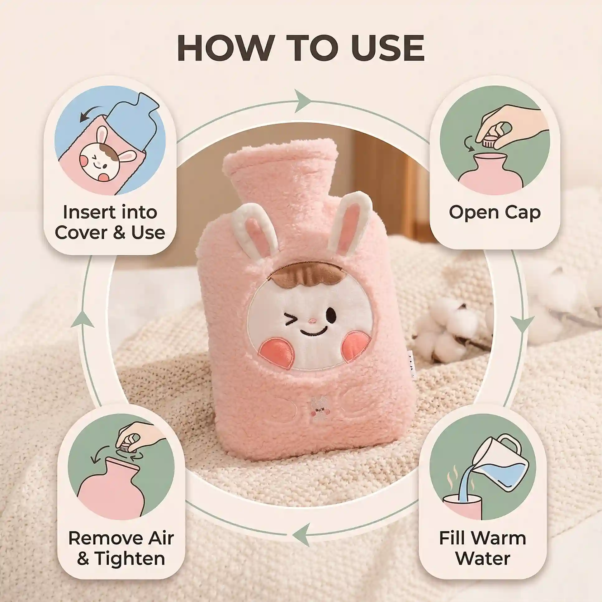 Hot Water bag for Periods pain & Back Pain Relief