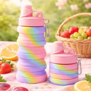 500ml Collapsible Silicone Sipper with Hook