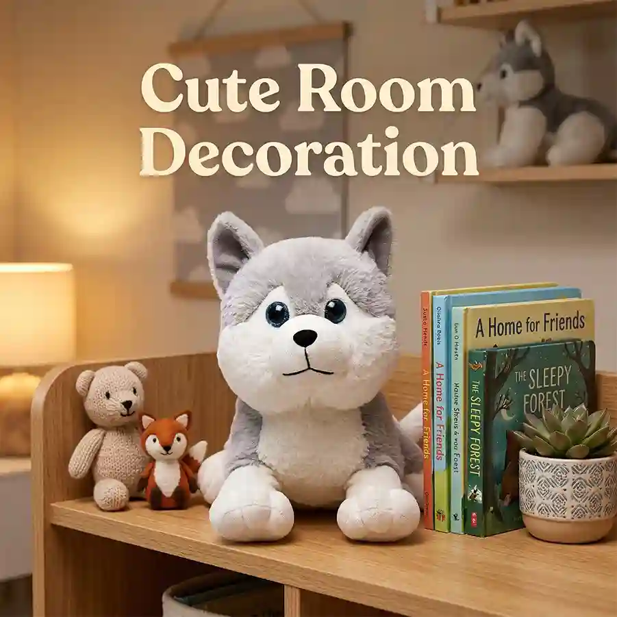 Soft Toy Dog Husky – 35cm Cute Stuffed Puppy