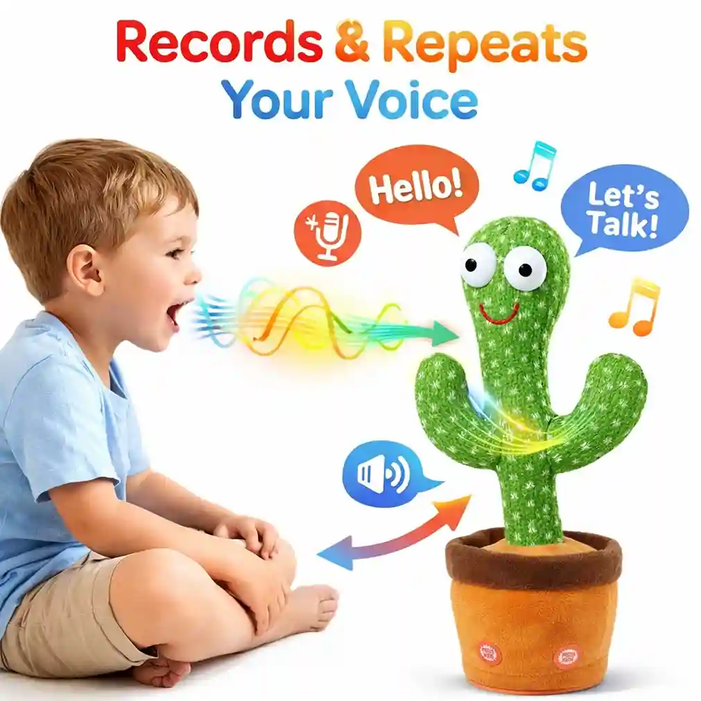 Talking Dancing Cactus Toy –Musical Repeating Toy