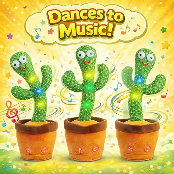 Talking Dancing Cactus Toy –Musical Repeating Toy