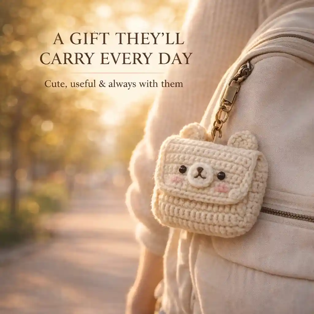 Cute Crochet Wallet Pouch Handmade Amigurumi