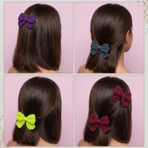 Handmade Crochet Hair Bow Cute Gift Accessory