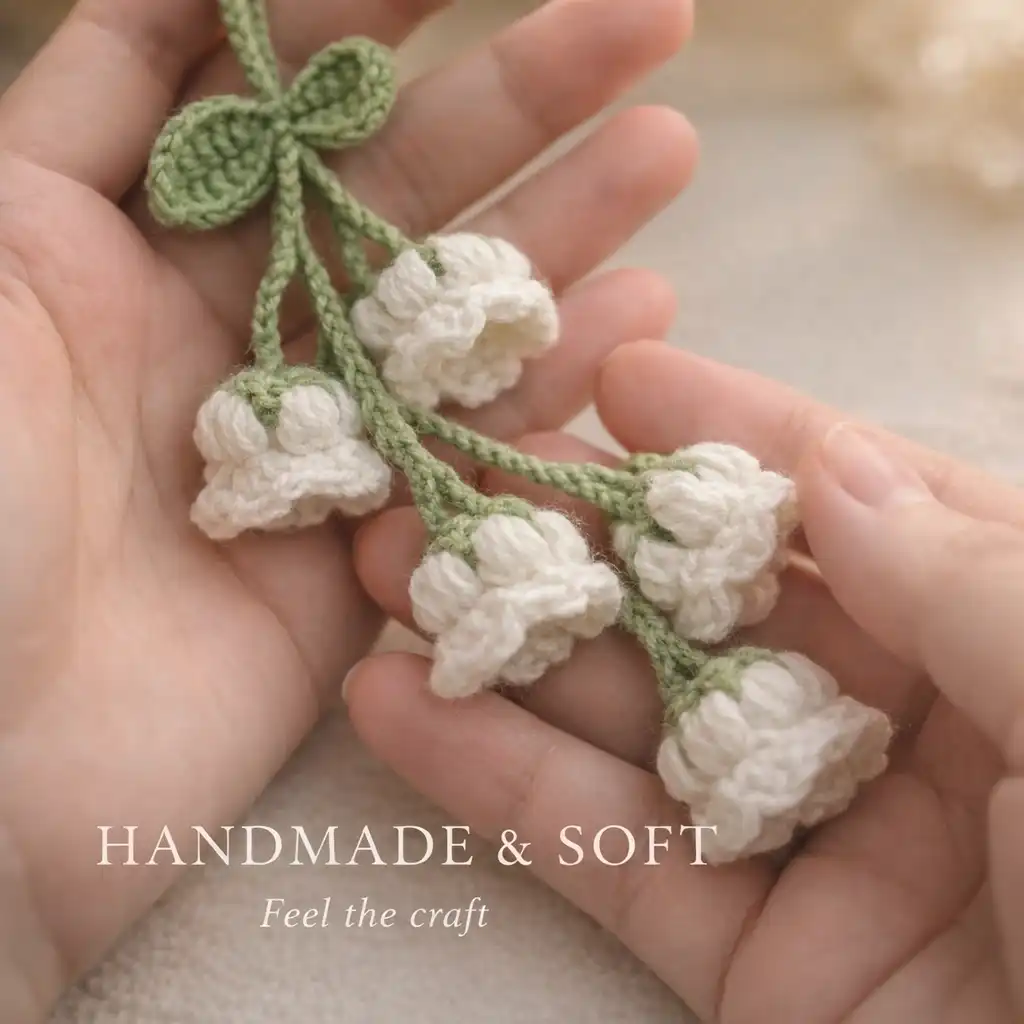 Handmade Crochet Lily of the Valley Charm